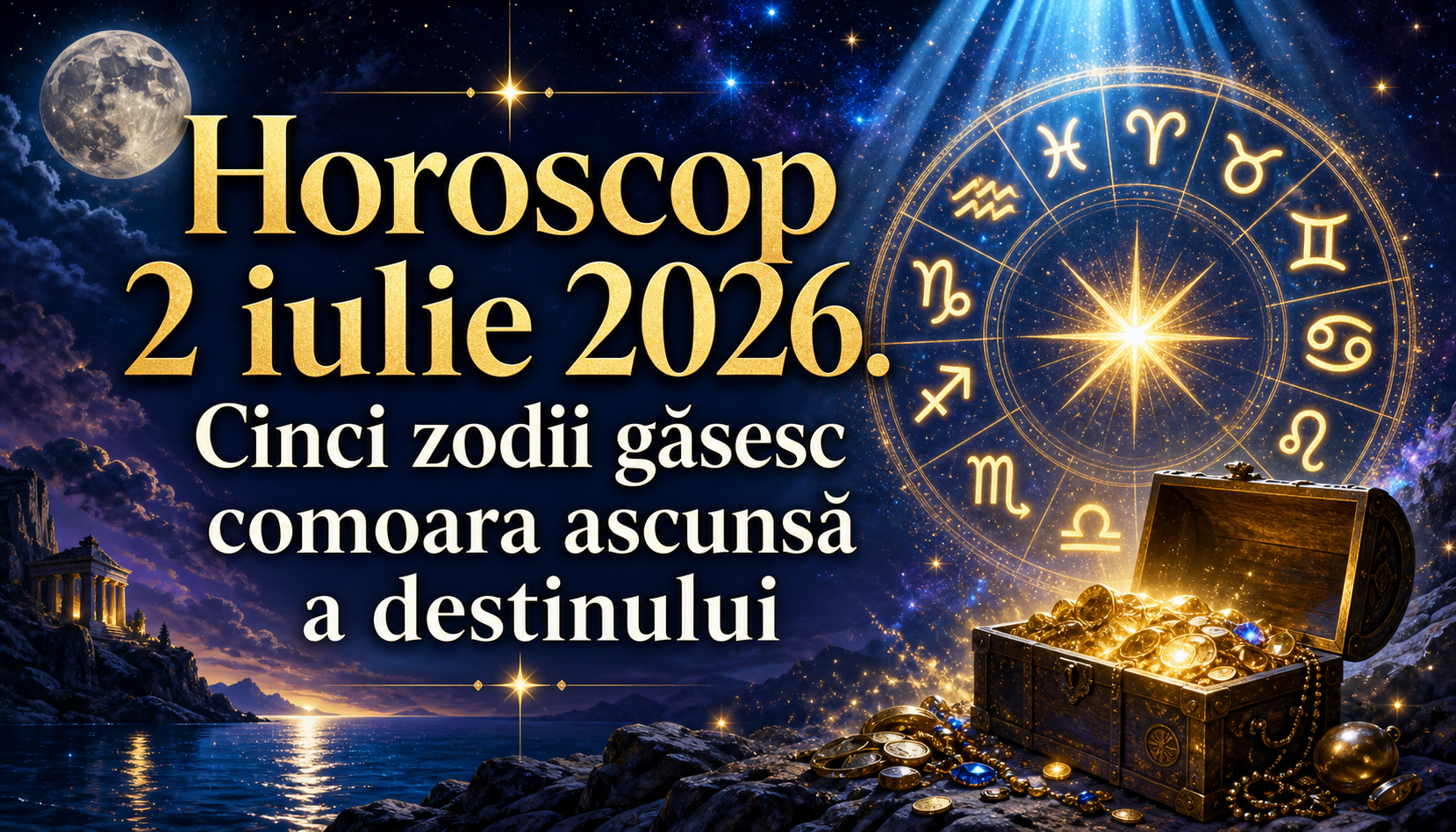 Horoscop 2 iulie 2026. Cinci zodii găsesc comoara ascunsă a destinului