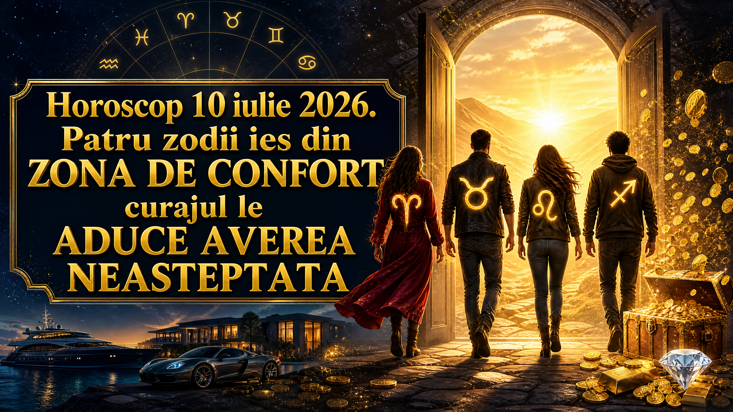 Horoscop 10 iulie 2026. Patru zodii ies din ZONA DE CONFORT  curajul le ADUCE AVEREA NEASTEPTATA