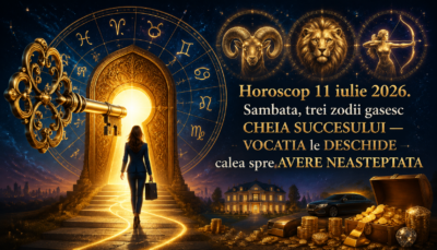Horoscop 11 iulie 2026. Sambata, trei zodii gasesc CHEIA SUCCESULUI  VOCATIA le DESCHIDE calea spre AVERE NEASTEPTATA