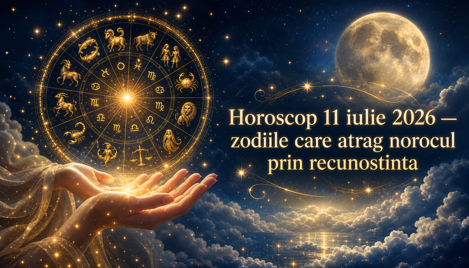 Horoscop 11 iulie 2026. Sambata, trei zodii atrag NOROCUL prin RECUNOSTINTA  Universul RASPLATESTE inima curata