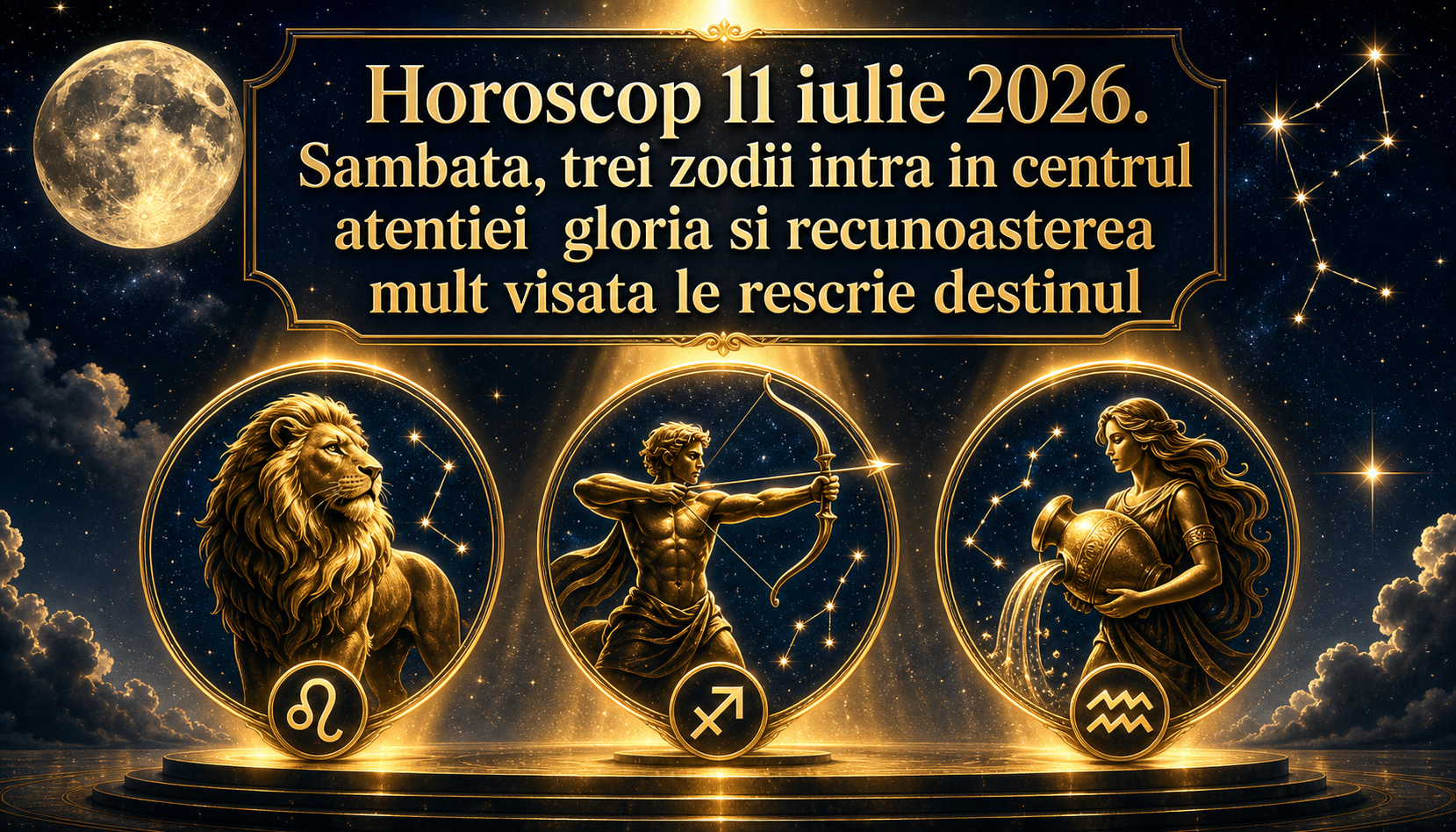 Horoscop 11 iulie 2026. Sambata, trei zodii intra in centrul atentiei – gloria si recunoasterea mult visata le rescrie destinul