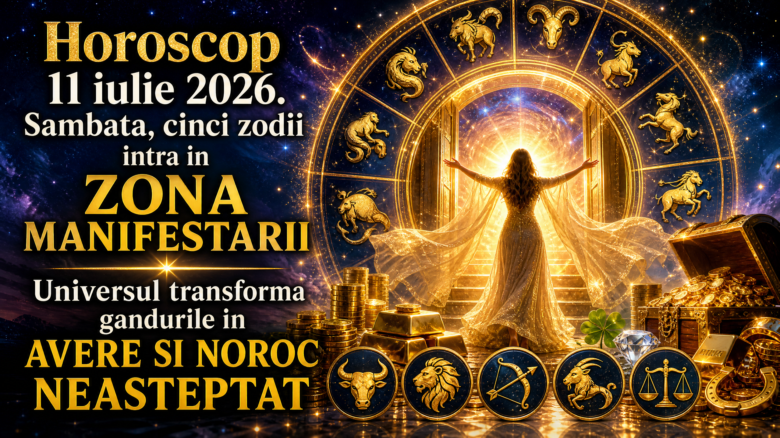 Horoscop 11 iulie 2026. Sambata, cinci zodii intra in ZONA MANIFESTARII  Universul transforma gandurile in AVERE SI NOROC NEASTEPTAT