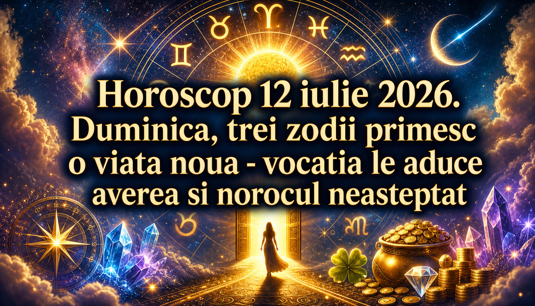 Horoscop 12 iulie 2026. Duminica, trei zodii primesc o viata noua – vocatia le aduce averea si norocul neasteptat