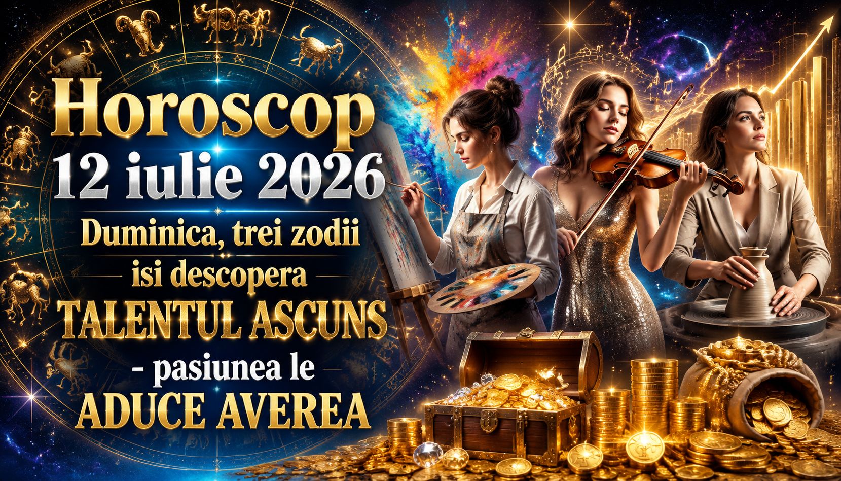 Horoscop 12 iulie 2026. Duminica, trei zodii isi descopera TALENTUL ASCUNS – pasiunea le ADUCE AVEREA