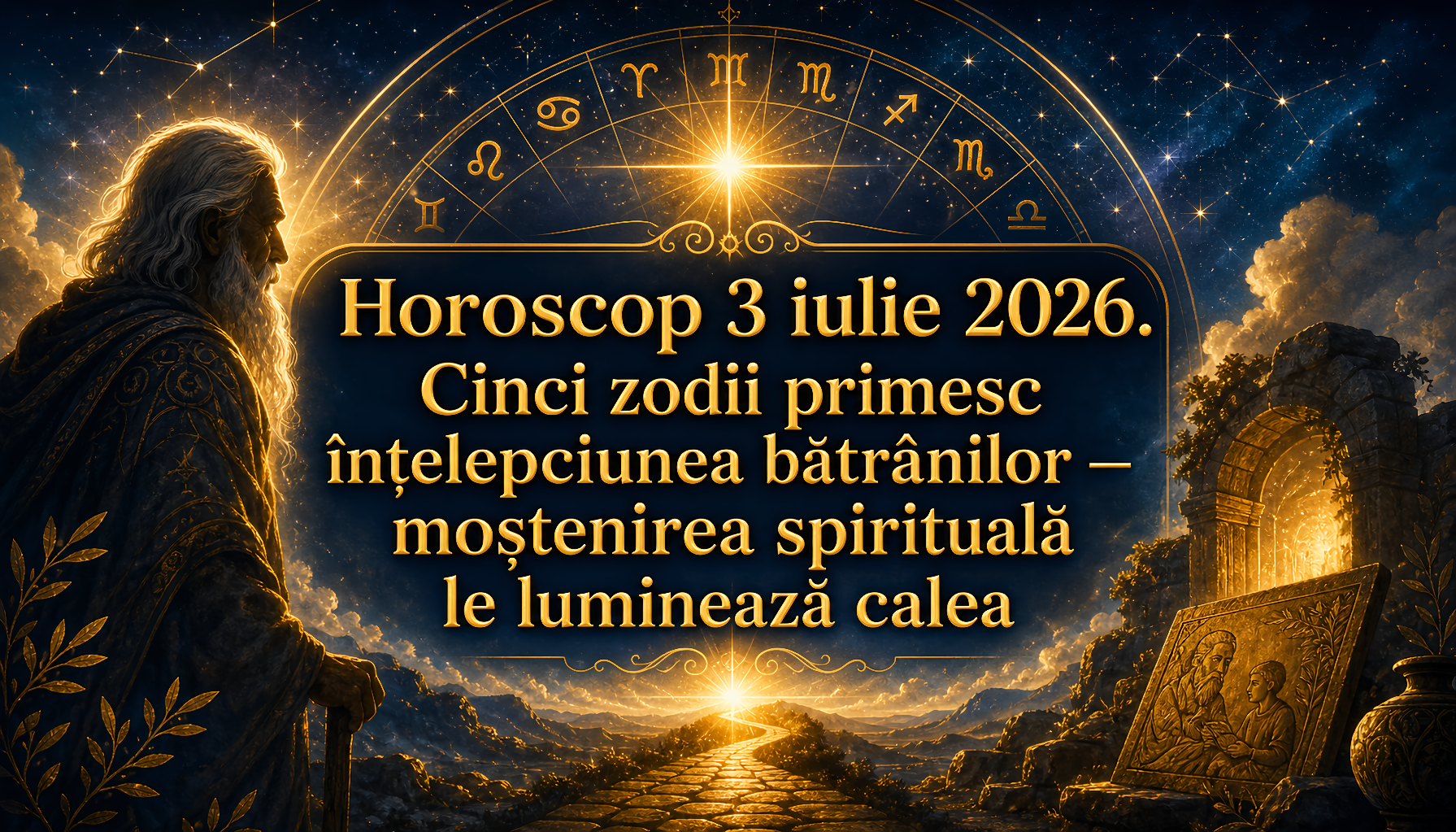 Horoscop 3 iulie 2026. Cinci zodii primesc înțelepciunea bătrânilor — moștenirea spirituală le luminează calea