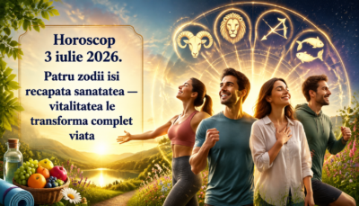 Horoscop 3 iulie 2026. Patru zodii isi recapata sanatatea — vitalitatea le transforma complet viata