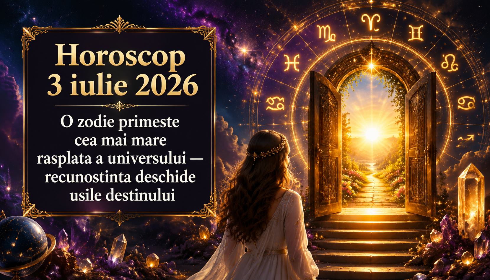 Horoscop 3 iulie 2026. O zodie primeste cea mai mare rasplata a universului — recunostinta deschide usile destinului