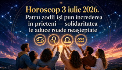 Horoscop 3 iulie 2026. Patru zodii își pun încrederea în prieteni — solidaritatea le aduce roade neașteptate