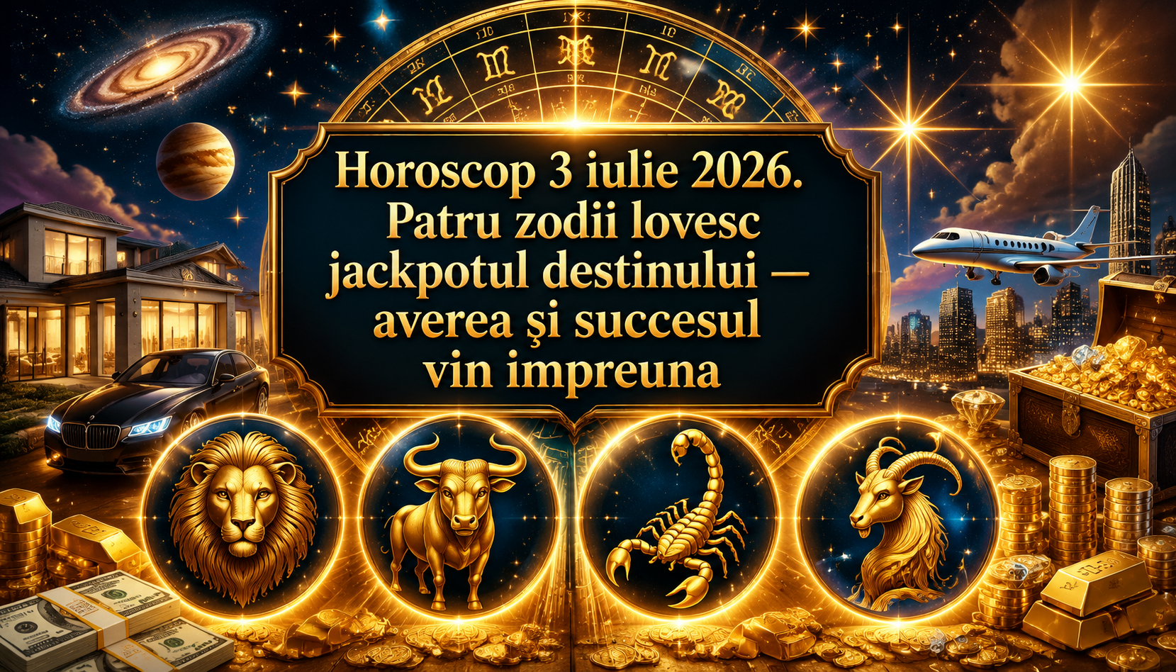Horoscop 3 iulie 2026. Patru zodii lovesc jackpotul destinului — averea si succesul vin impreuna