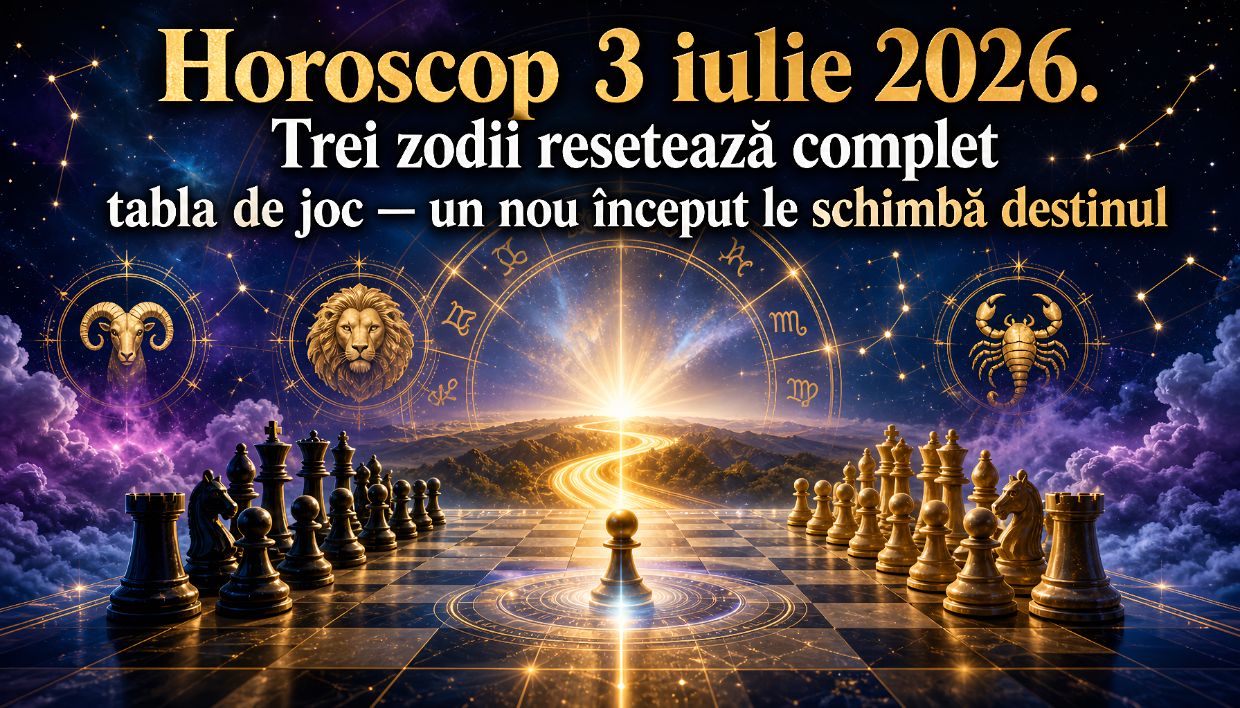Horoscop 3 iulie 2026. Trei zodii resetează complet tabla de joc — un nou început le schimbă destinul