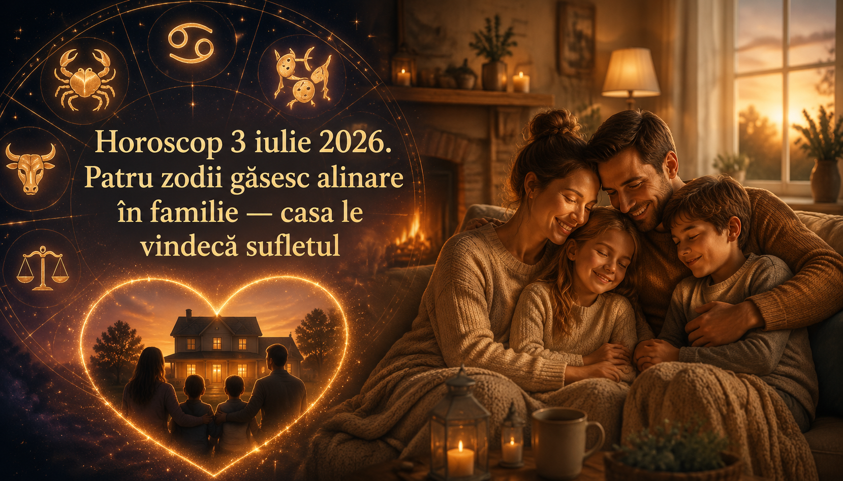 Horoscop 3 iulie 2026. Patru zodii găsesc alinare în familie — casa le vindecă sufletul
