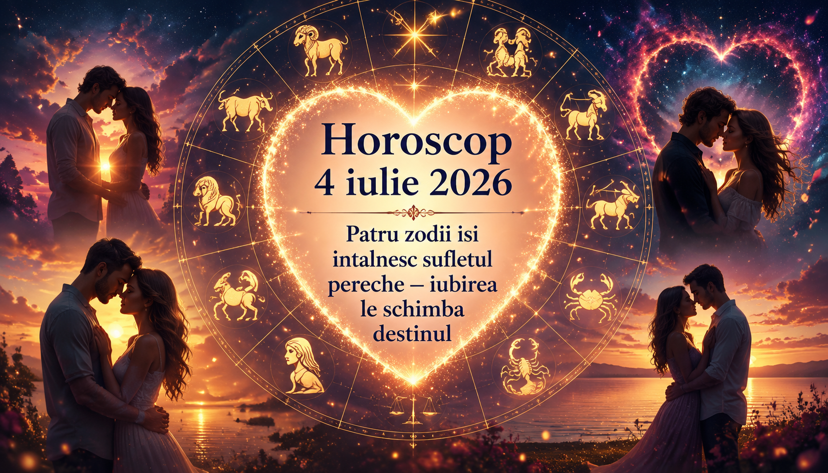 Horoscop 4 iulie 2026. Patru zodii isi intalnesc sufletul pereche — iubirea le schimba destinul