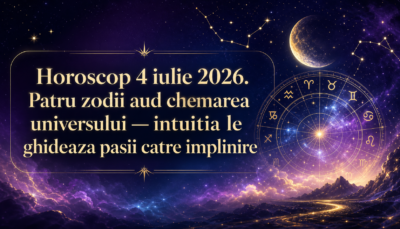 Horoscop 4 iulie 2026. Patru zodii aud chemarea universului — intuitia le ghideaza pasii catre implinire