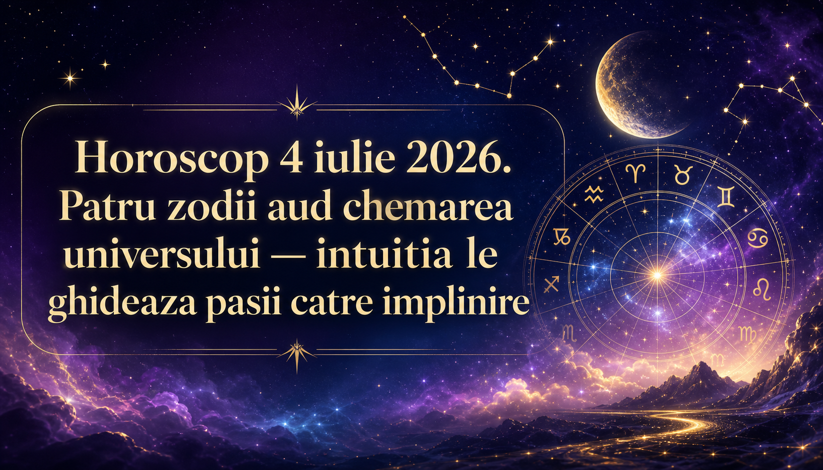 Horoscop 4 iulie 2026. Patru zodii aud chemarea universului — intuitia le ghideaza pasii catre implinire