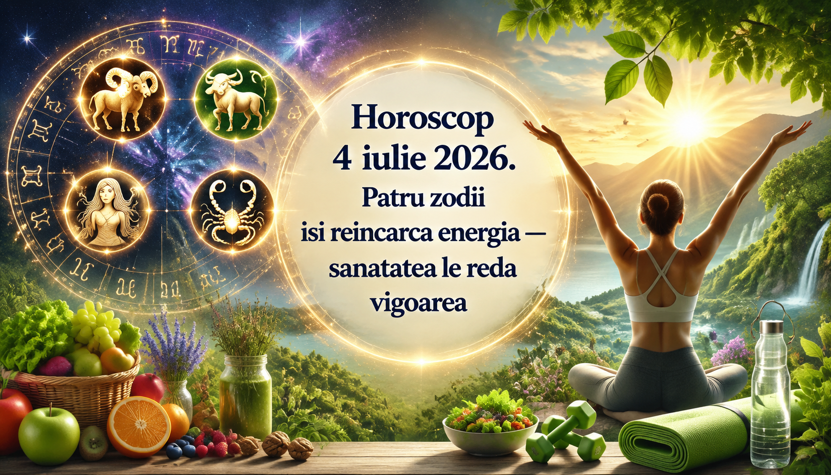Horoscop 4 iulie 2026. Patru zodii isi reincarca energia — sanatatea le reda vigoarea