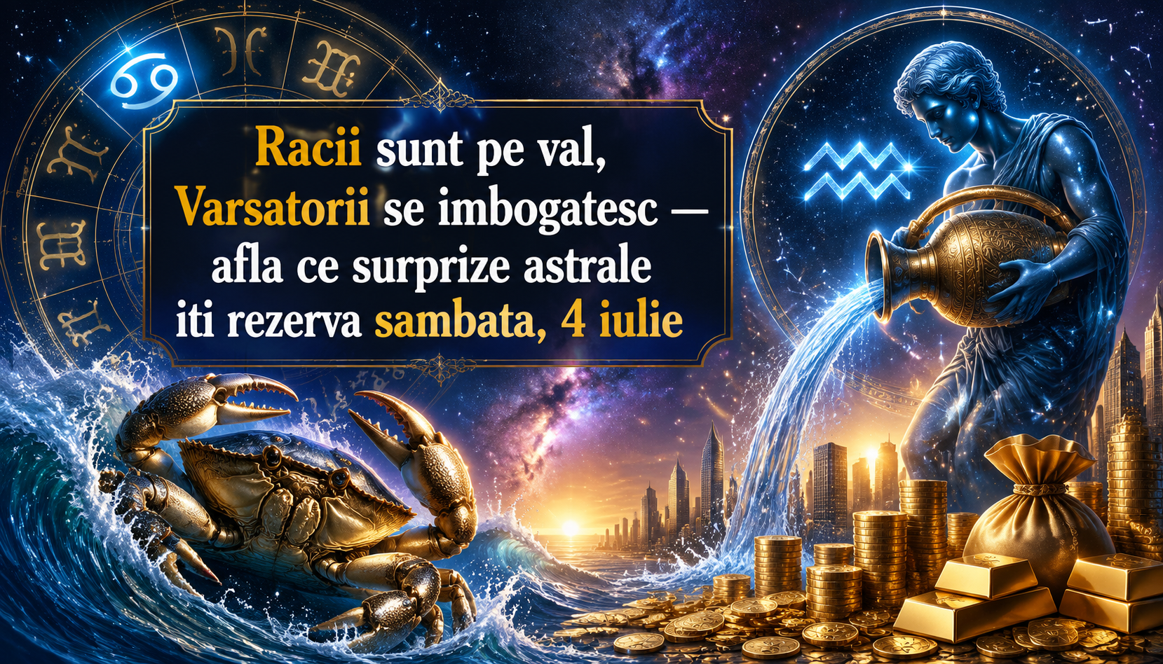 Racii sunt pe val, Varsatorii se imbogatesc — afla ce surprize astrale iti rezerva sambata, 4 iulie