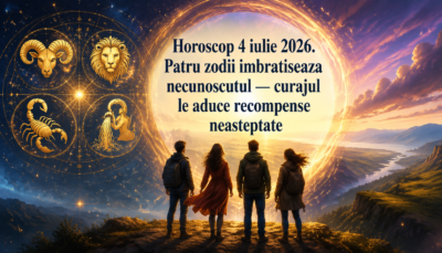 Horoscop 4 iulie 2026. Patru zodii imbratiseaza necunoscutul — curajul le aduce recompense neasteptate