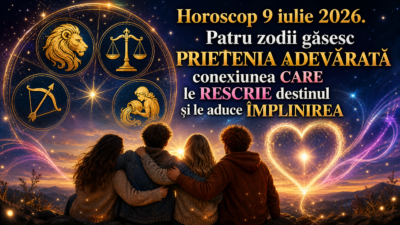 Horoscop 9 iulie 2026. Patru zodii găsesc PRIETENIA ADEVĂRATĂ  conexiunea CARE le RESCRIE destinul și le aduce ÎMPLINIREA