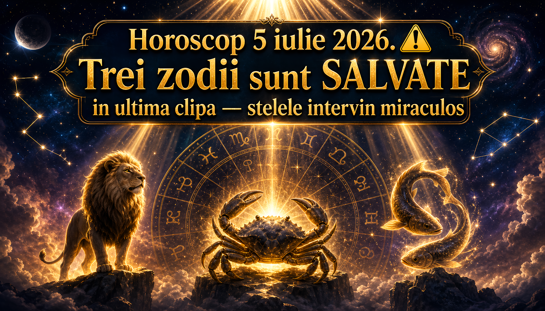 Horoscop 5 iulie 2026. ⚠️ Trei zodii sunt SALVATE în ultima clipă — stelele intervin miraculos