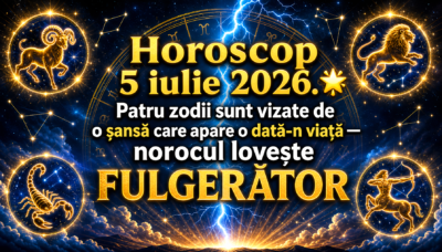 Horoscop 5 iulie 2026. 🌟 Patru zodii sunt vizate de o șansă care apare o dată-n viață — norocul lovește FULGERĂTOR
