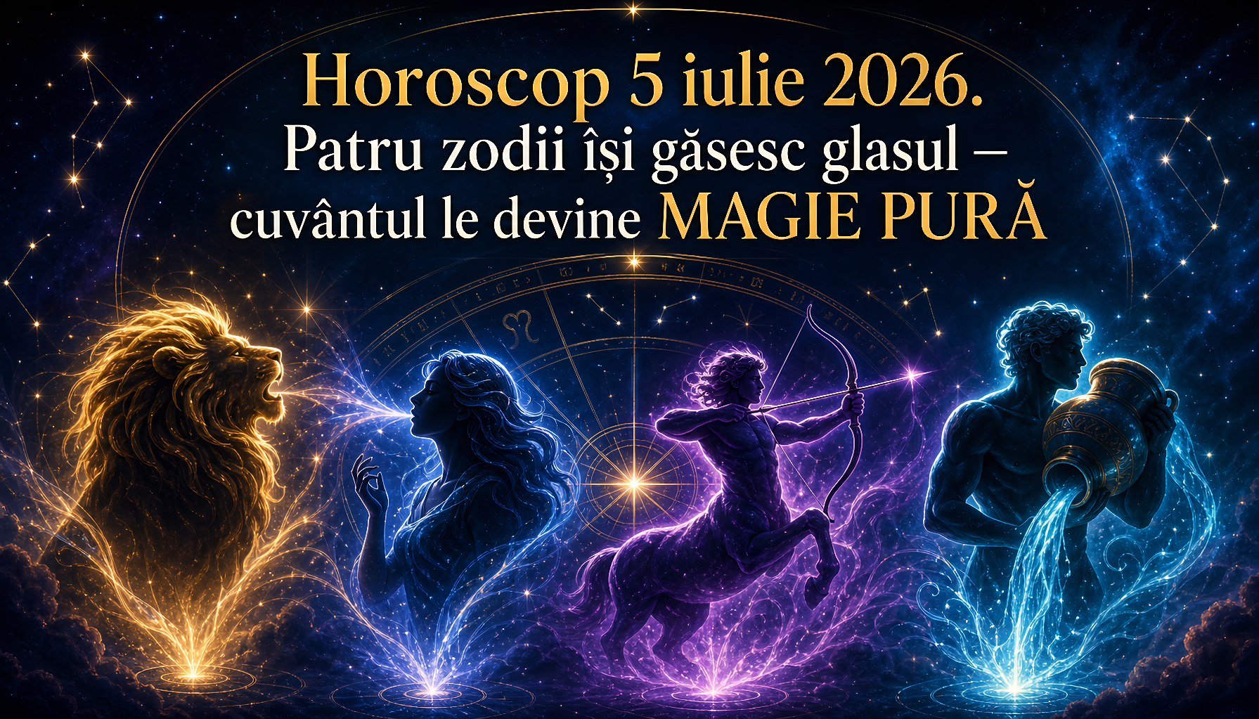 Horoscop 5 iulie 2026. Patru zodii își găsesc glasul — cuvântul le devine MAGIE PURĂ