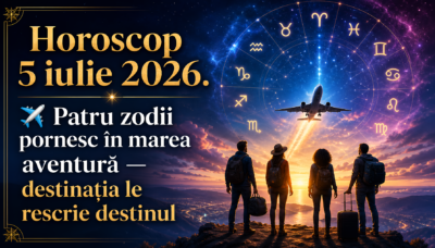 Horoscop 5 iulie 2026. ✈️ Patru zodii pornesc în marea aventură — destinația le rescrie destinul
