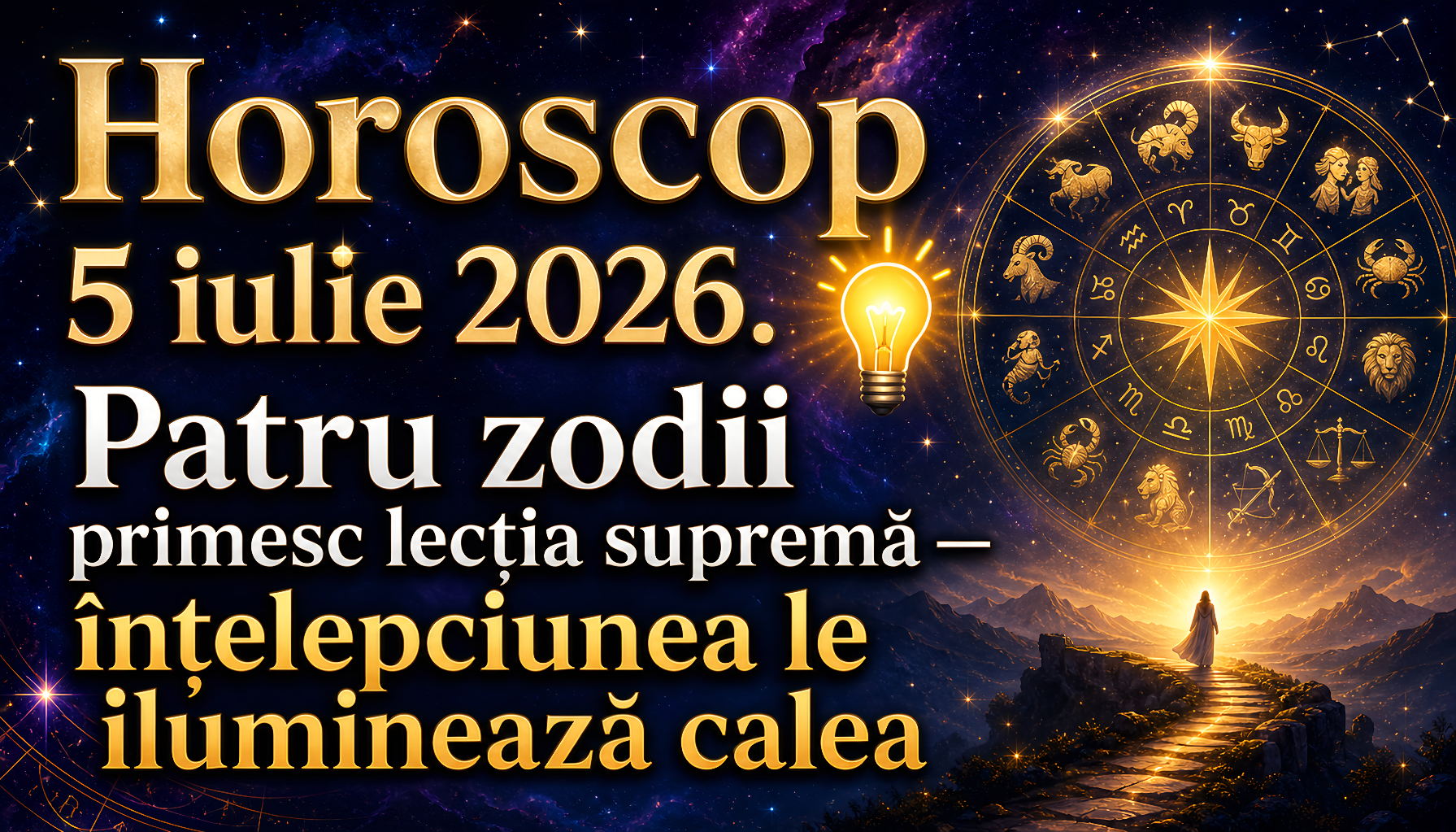 Horoscop 5 iulie 2026. 💡 Patru zodii primesc lecția supremă — înțelepciunea le iluminează calea