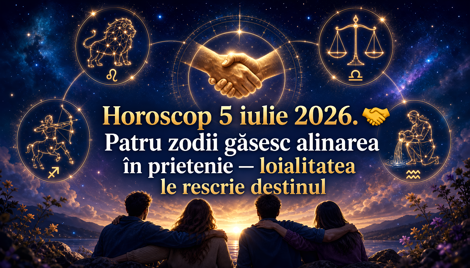 Horoscop 5 iulie 2026. 🤝 Patru zodii găsesc alinarea în prietenie — loialitatea le rescrie destinul