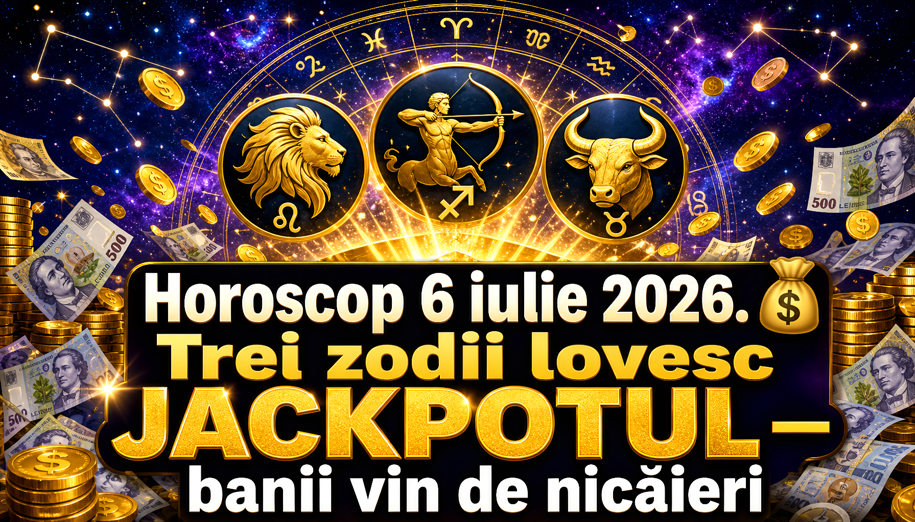 Horoscop 6 iulie 2026. 💰 Trei zodii lovesc JACKPOTUL — banii vin de nicăieri