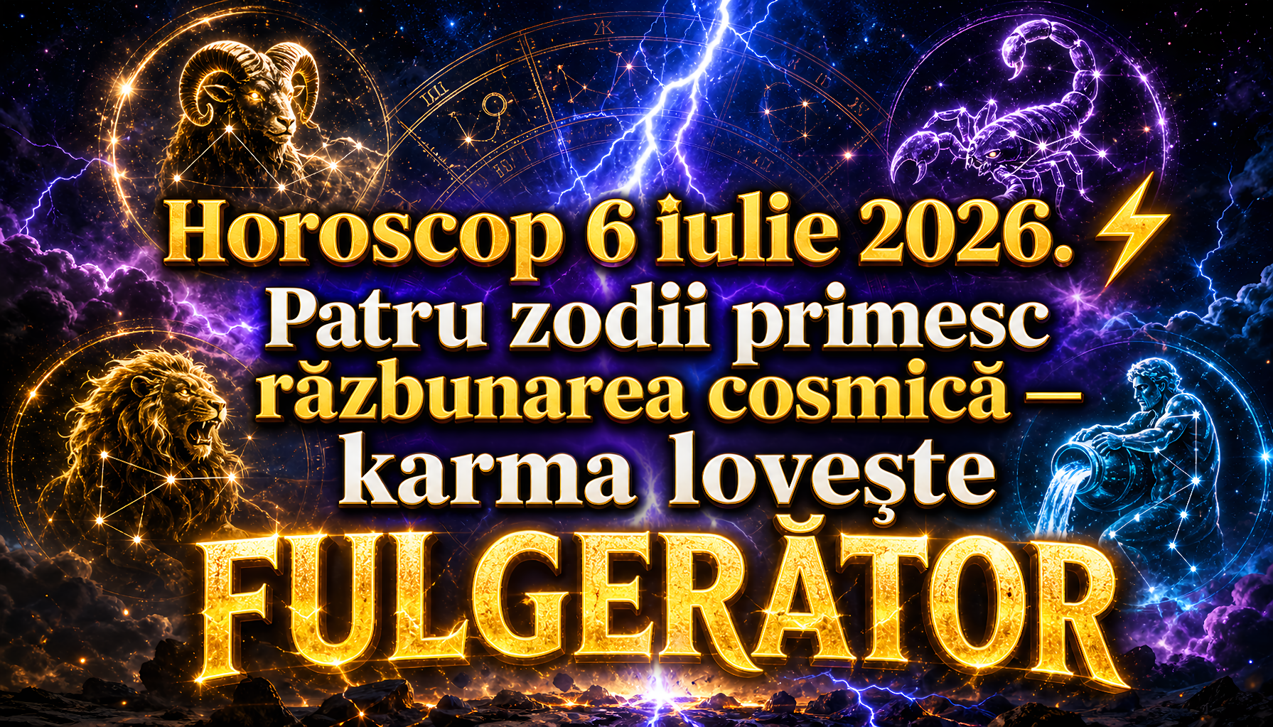 Horoscop 6 iulie 2026. ⚡ Patru zodii primesc răzbunarea cosmică — karma lovește FULGERĂTOR