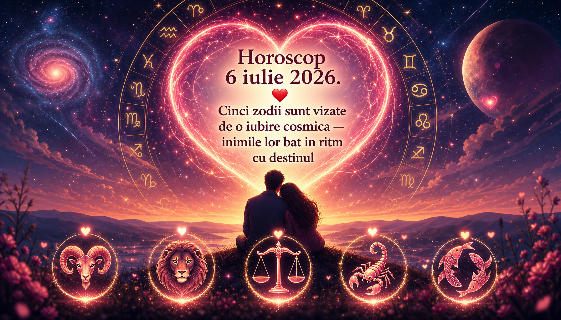 Horoscop 6 iulie 2026. ❤️ Cinci zodii sunt vizate de o iubire cosmica — inimile lor bat in ritm cu destinul