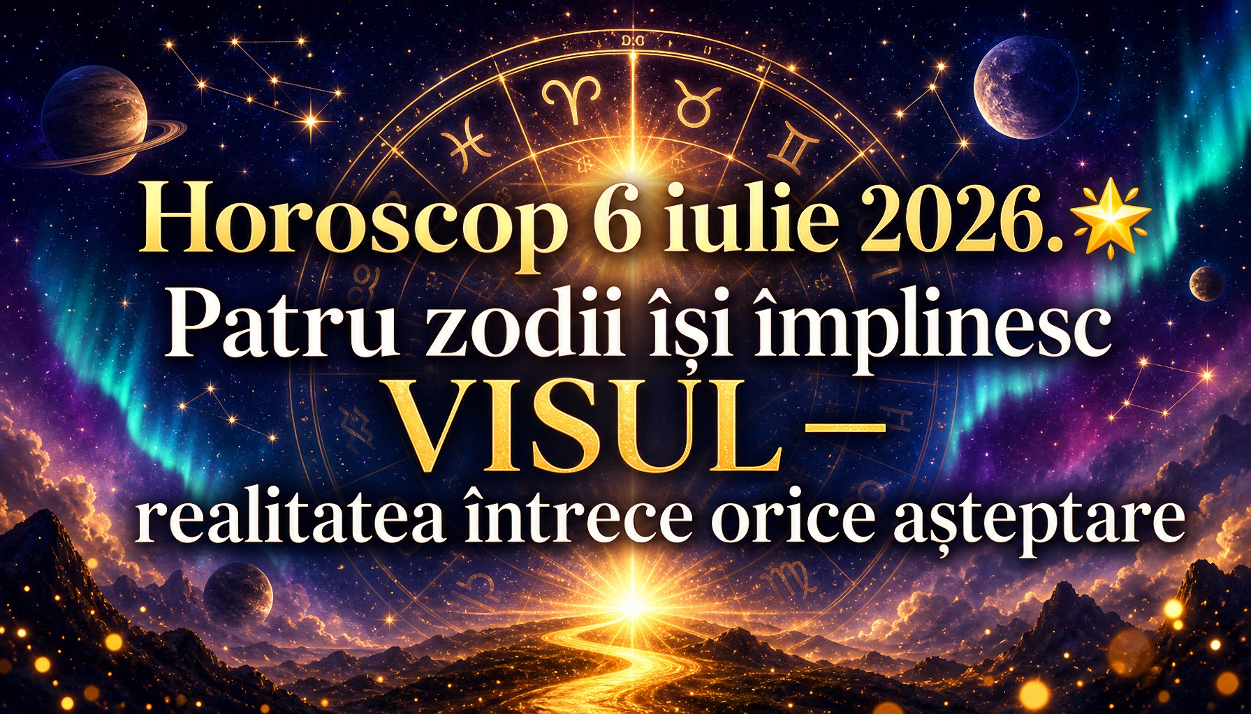 Horoscop 6 iulie 2026. 🌟 Patru zodii își împlinesc VISUL — realitatea întrece orice așteptare