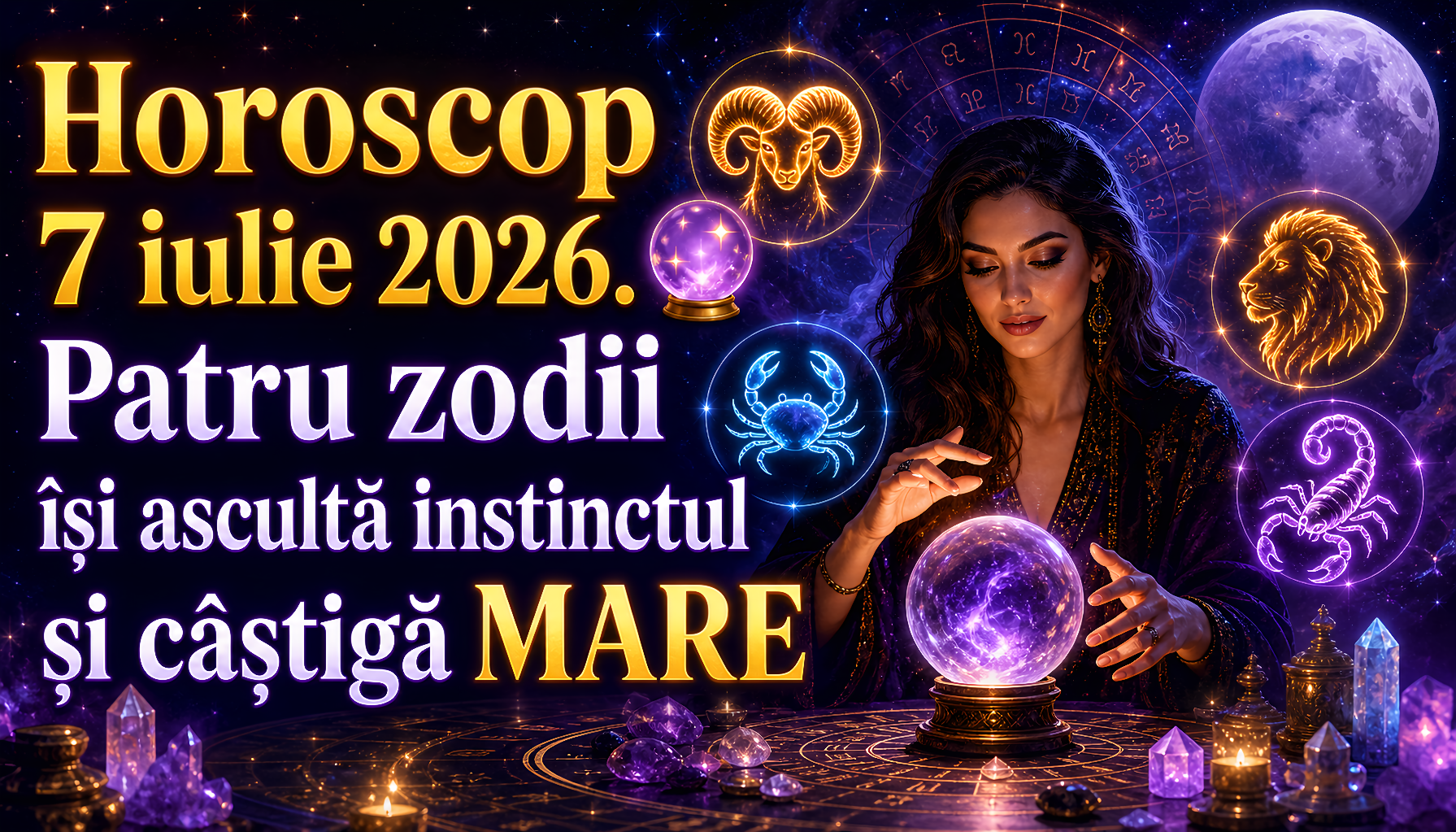 Horoscop 7 iulie 2026. 🔮 Patru zodii își ascultă instinctul și câștigă MARE