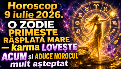Horoscop 9 iulie 2026. O ZODIE PRIMEȘTE RĂSPLATA MARE  karma LOVEȘTE ACUM și ADUCE NOROCUL mult așteptat