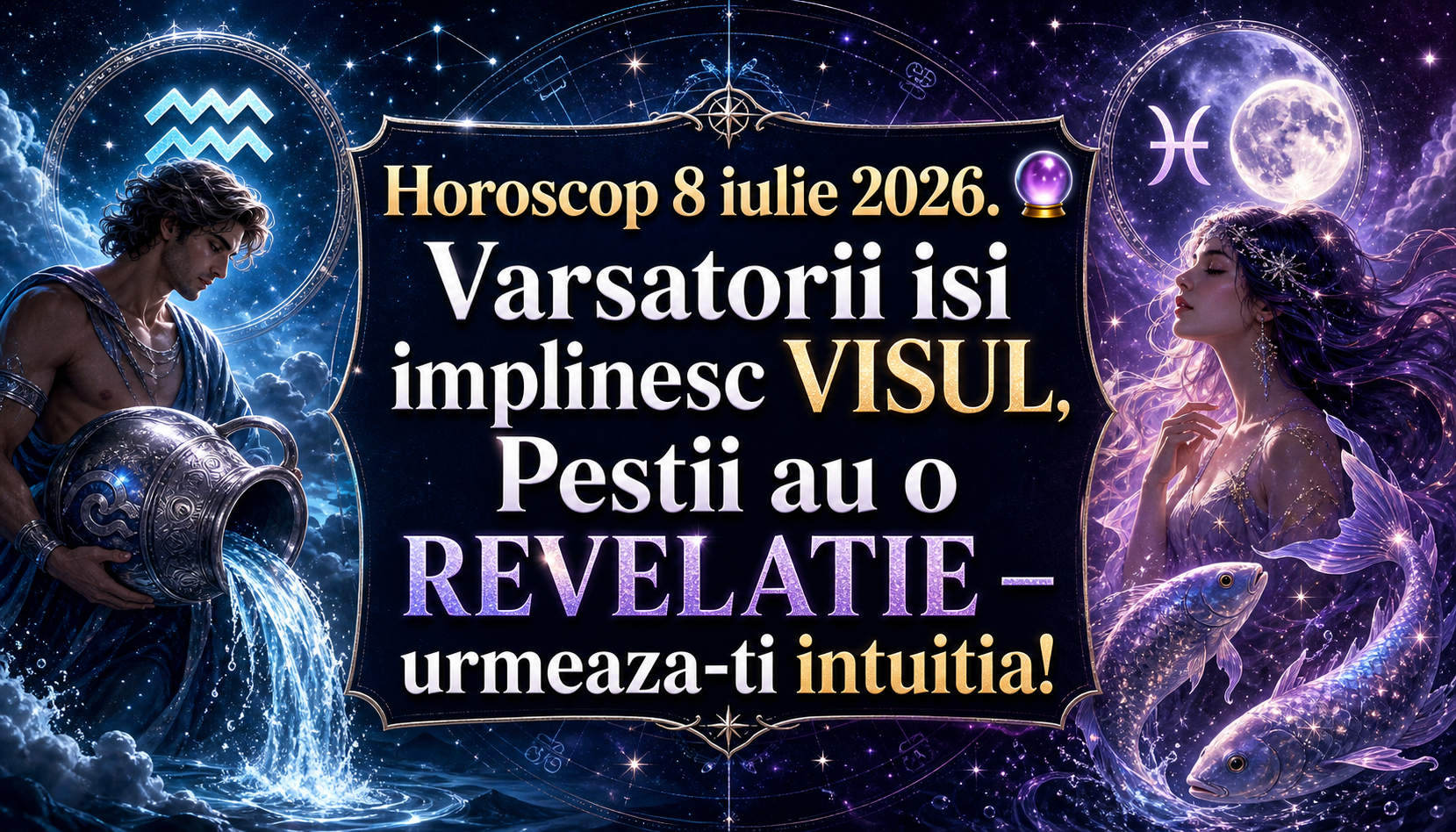 Horoscop 8 iulie 2026. 🔮 Varsatorii isi implinesc VISUL, Pestii au o REVELATIE — urmeaza-ti intuitia!