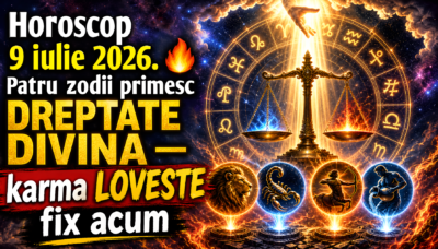Horoscop 9 iulie 2026. 🔥 Patru zodii primesc DREPTATE DIVINĂ — karma LOVEȘTE fix acum