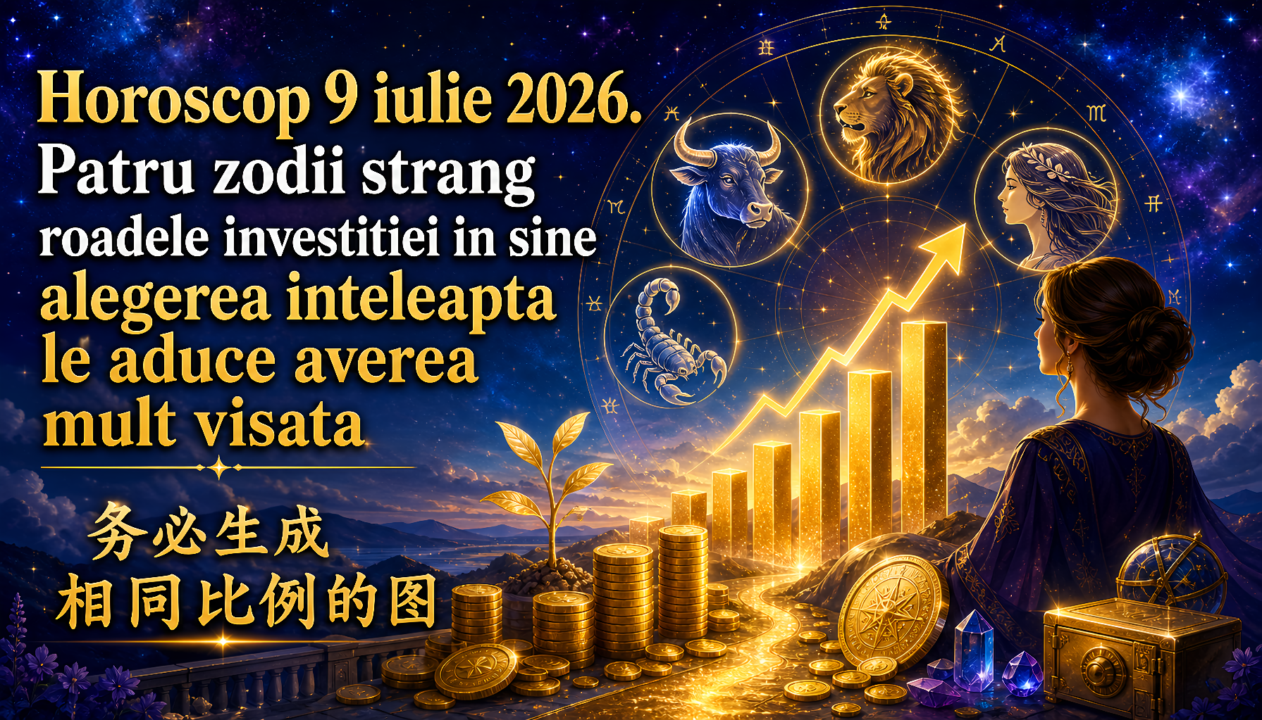Horoscop 9 iulie 2026. Patru zodii strang roadele investitiei in sine  alegerea inteleapta le aduce AVEREA mult visata