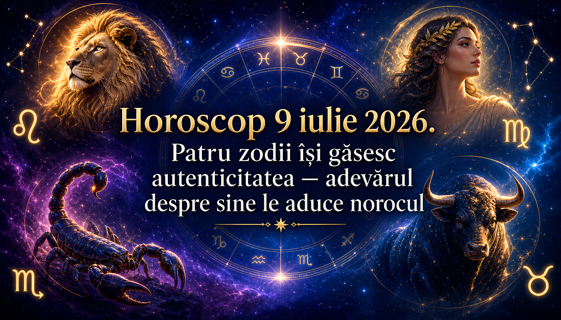 Horoscop 9 iulie 2026. Patru zodii își găsesc AUTENTICITATEA  ADEVĂRUL despre sine le ADUCE NOROCUL