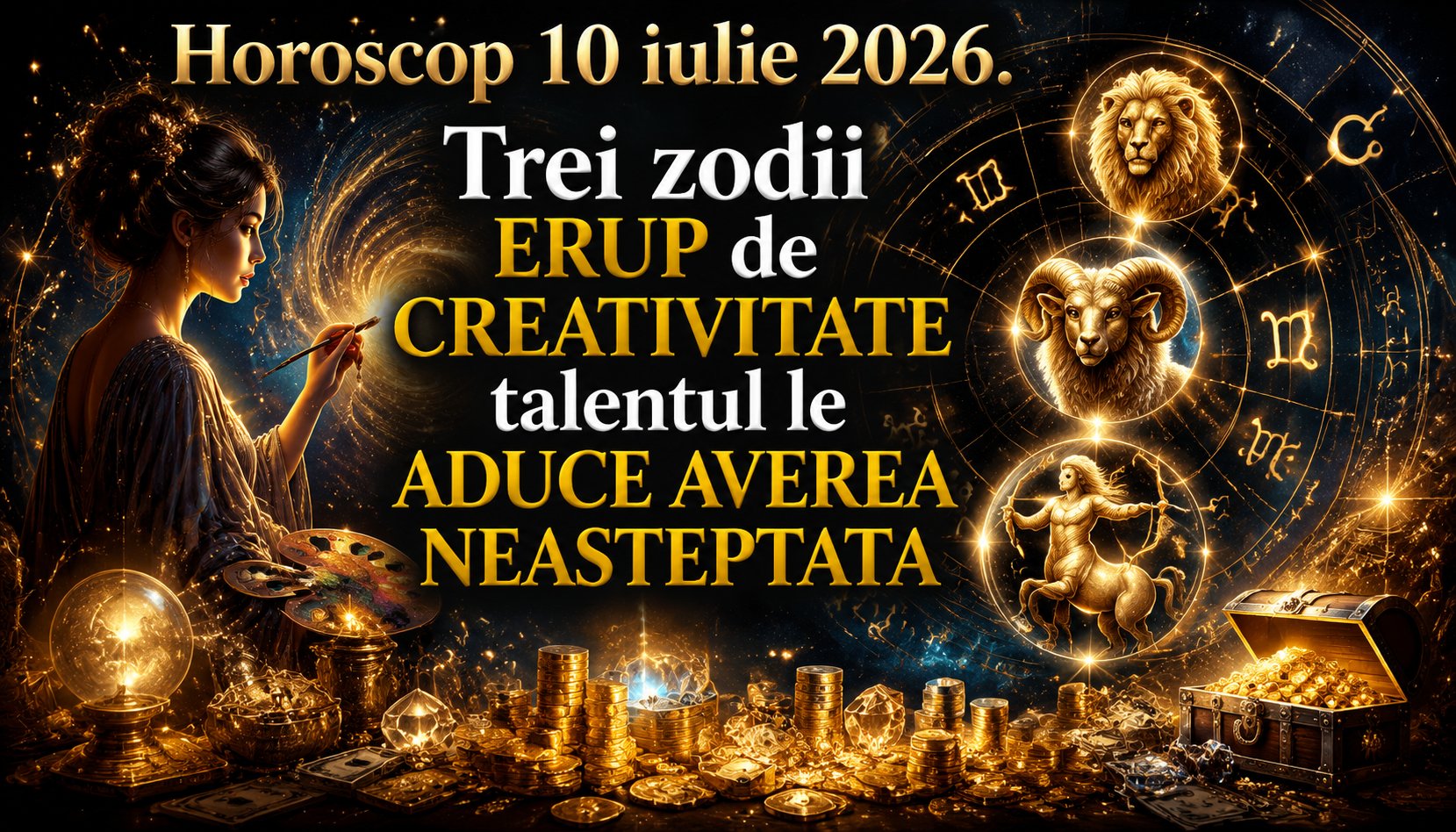 Horoscop 10 iulie 2026. Trei zodii ERUP de CREATIVITATE talentul le ADUCE AVEREA NEASTEPTATA