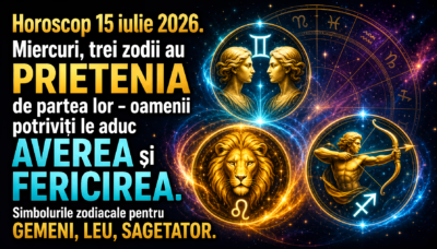 Horoscop 15 iulie 2026. Miercuri, trei zodii au PRIETENIA de partea lor – oamenii potriviti le aduc AVEREA si FERICIREA