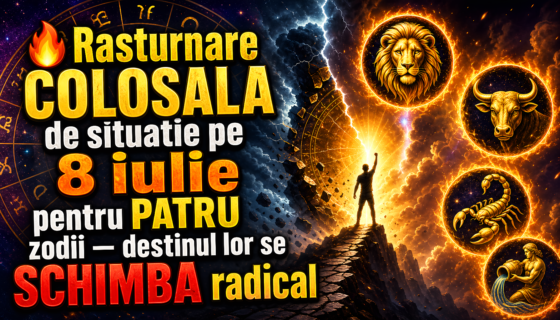 🔥 Răsturnare COLOSALĂ de situație pe 8 iulie pentru PATRU zodii — destinul lor se SCHIMBĂ radical