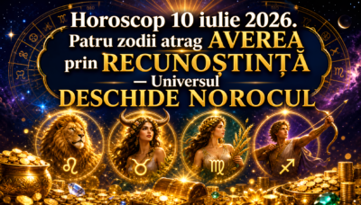 Horoscop 10 iulie 2026. Patru zodii atrag AVEREA prin RECUNOȘTINȚĂ  Universul DESCHIDE NOROCUL
