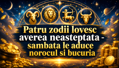 Patru zodii lovesc averea neasteptata – sambata le aduce norocul si bucuria
