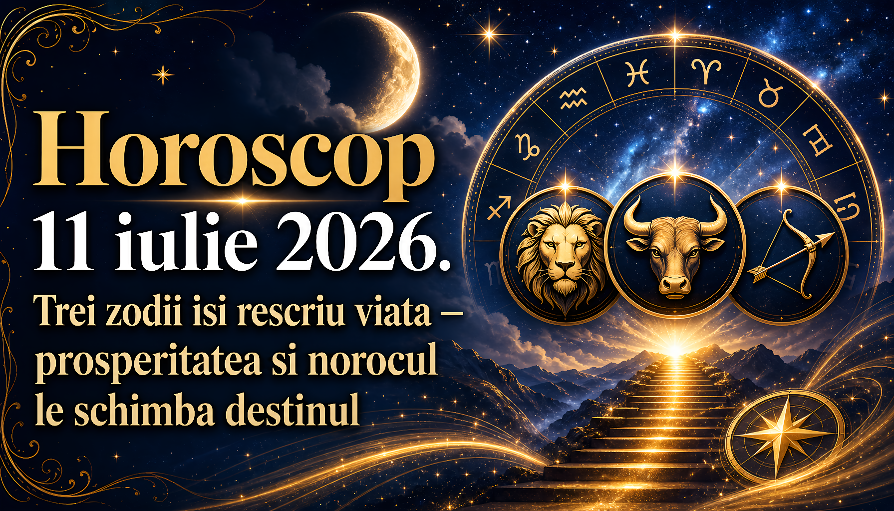 Horoscop 11 iulie 2026. Trei zodii isi rescriu viata  prosperitatea si norocul le schimba destinul