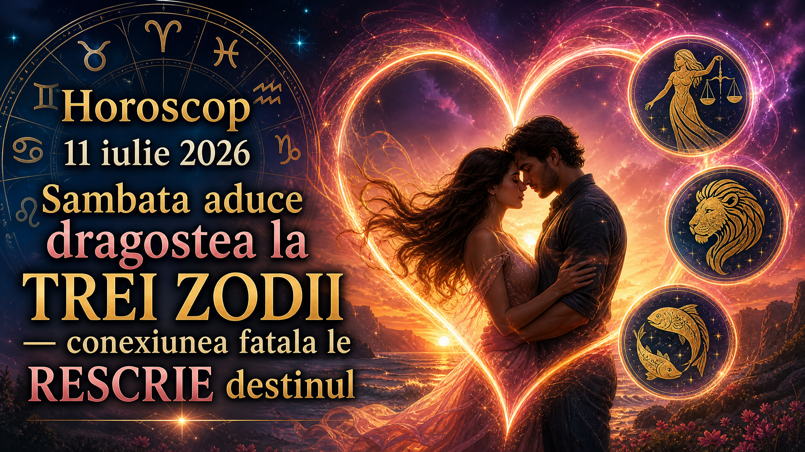 Horoscop 11 iulie 2026. Sambata aduce dragostea la trei zodii – conexiunea fatala le rescrie destinul