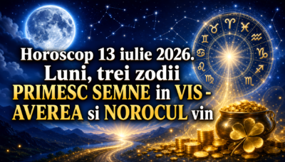 Horoscop 13 iulie 2026. Luni, trei zodii PRIMESC SEMNE in VIS – AVEREA si NOROCUL vin