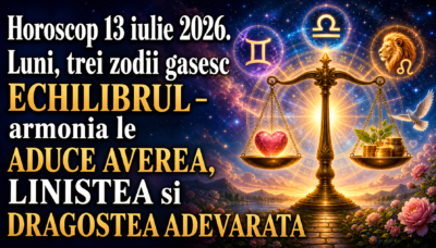 Horoscop 13 iulie 2026. Luni, trei zodii gasesc ECHILIBRUL – armonia le ADUCE AVEREA, LINISTEA si DRAGOSTEA ADEVARATA