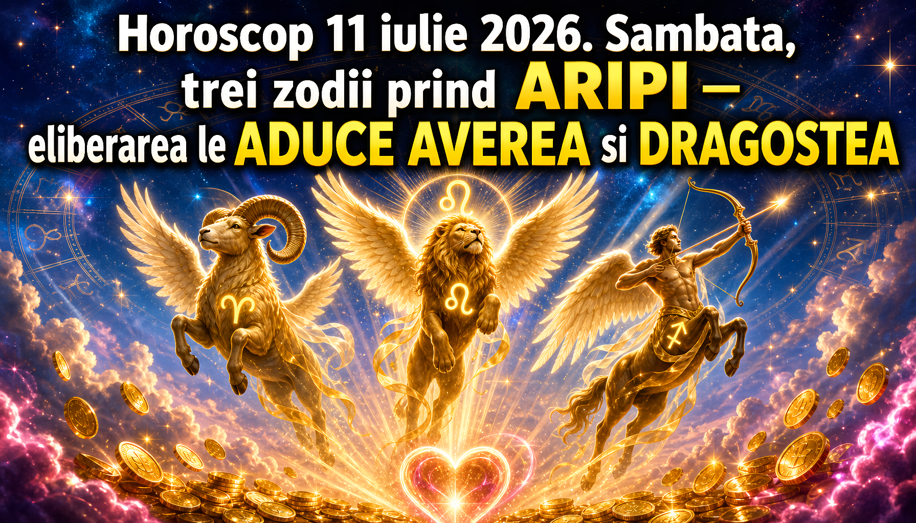 Horoscop 11 iulie 2026. Sâmbătă, trei zodii prind ARIPI  eliberarea le ADUCE AVEREA și DRAGOSTEA