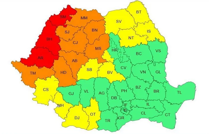 Cod Roșu de caniculă extremă în trei județe. Temperaturi de până la 40 de grade