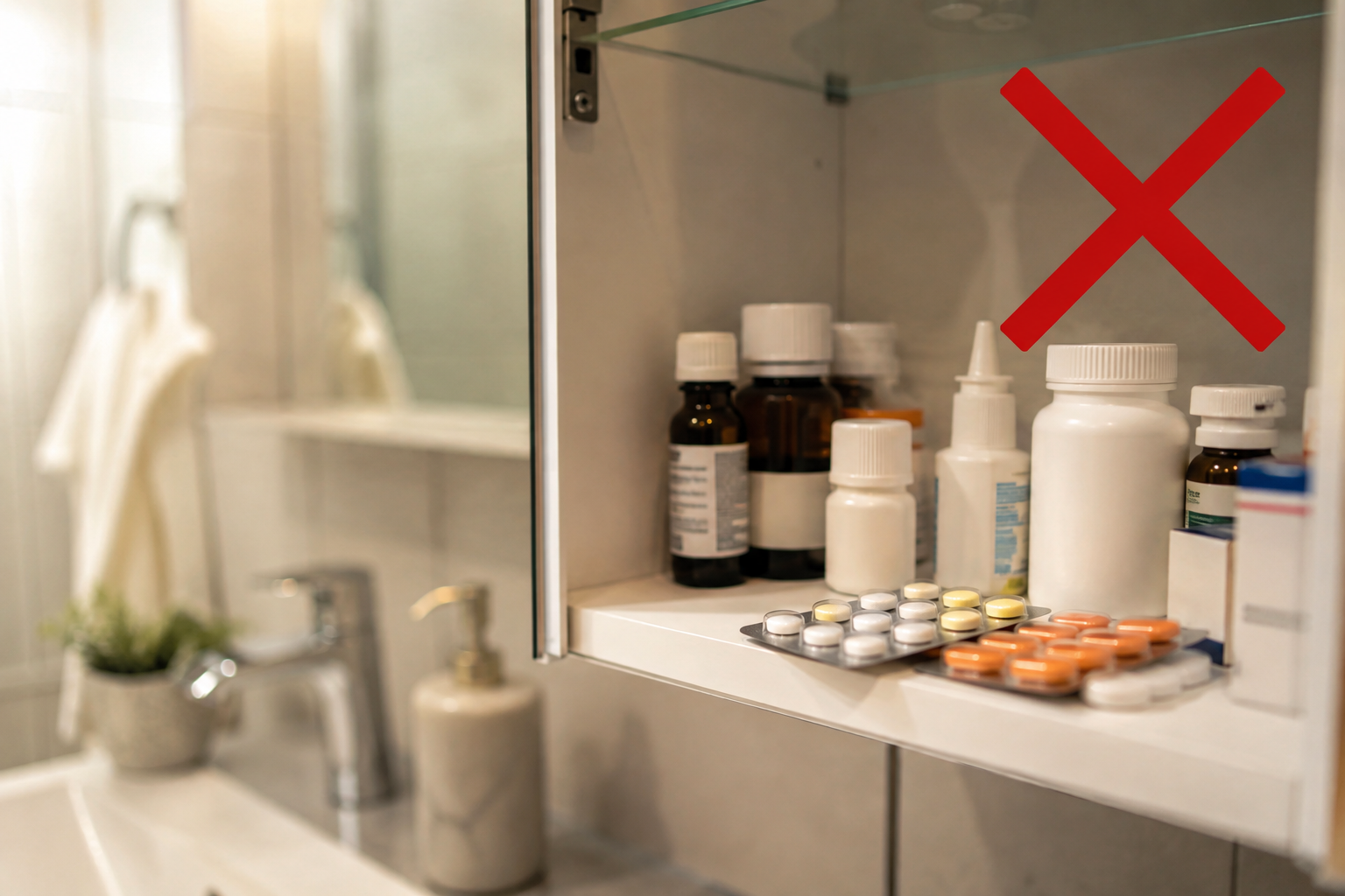 Greșeala uriașă pe care o faci și tu în baie! De ce nu trebuie să ții niciodată medicamentele acolo